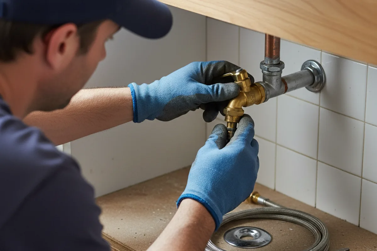 Shutoff valve and fitting work during Emergency Plumbing in Pasco